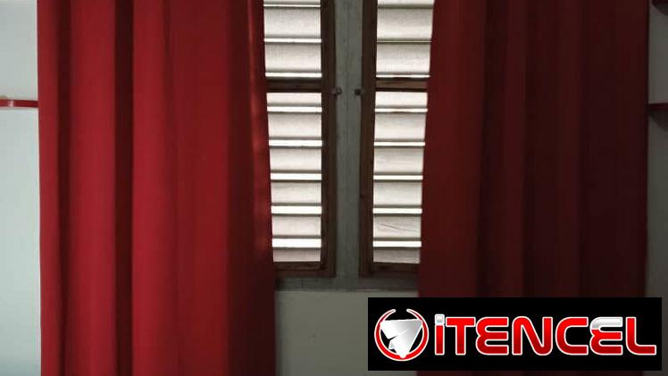 2 paños de cortinas con su cortinero. 58943104