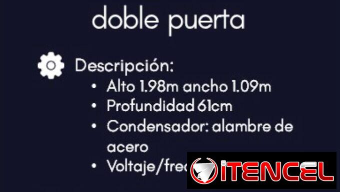 Nevera exhibidora Xings 2 puertas