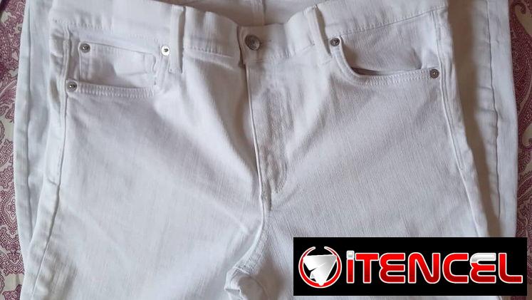 Pantalon Jeans elastizado blanco p/ hombre talla 32 marca GAP