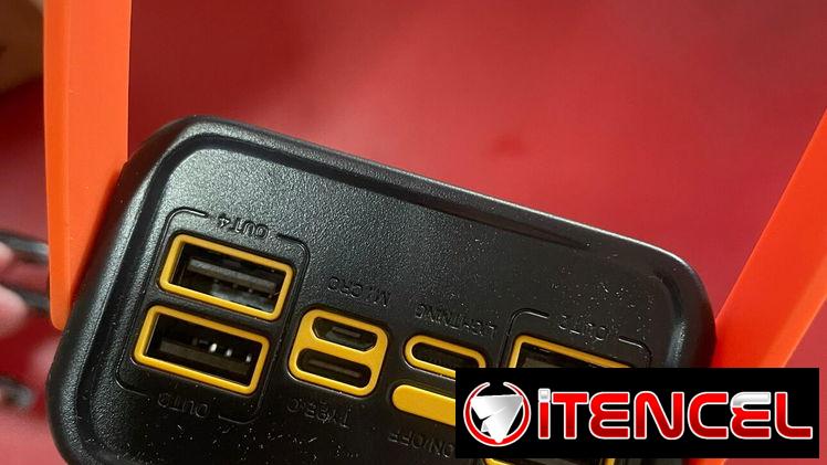 Cargador portátil de 70000mah con panel solar