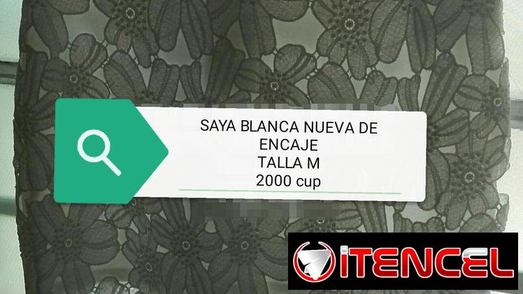 Sayas de uso y nueva blanca de encaje.