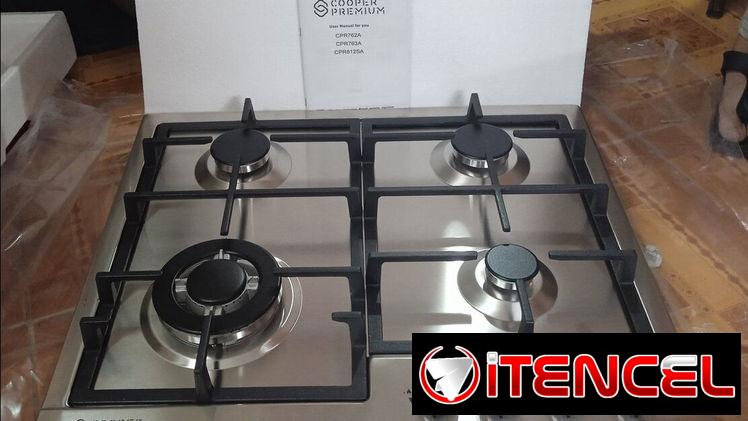 Cocina de Gas 4 Quemadores Empotrada Cooper Premium con magneto de Acero Inoxidable $140 USD transporte incluido