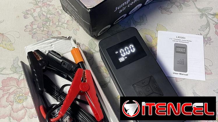 Arrancador de baterías,compresor de aire,power bank para cargar móviles,linterna (trabaja inalámbrico y por corriente)