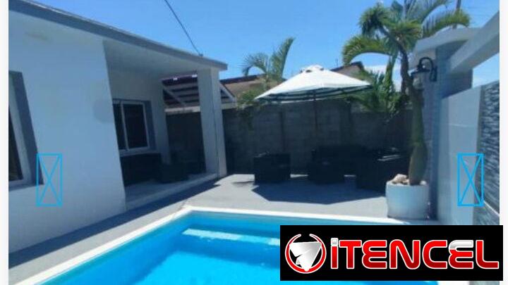 Casa de lujo con piscina con recirculación con chorro iluminado en la playa de Guanabo+53 52463651 🐬PANELES SOLARES 💥
