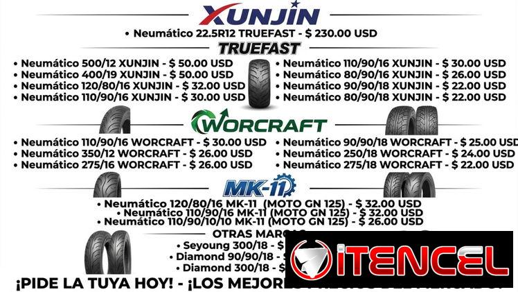 MOTORES DE MOTO, PIEZAS D MOTOS, NEUMATICOS Y CAMARAS, MAQUINA DESMONTADORA DE NEUMATICOS, EXTENSOR DE RANDO