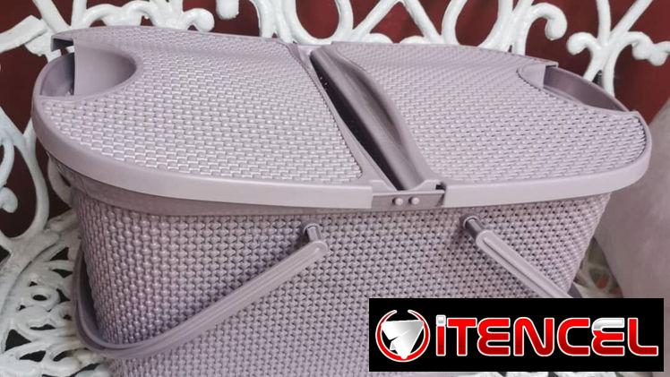 💜Cesta de Picnic con tapa Capacidad: 29 litros