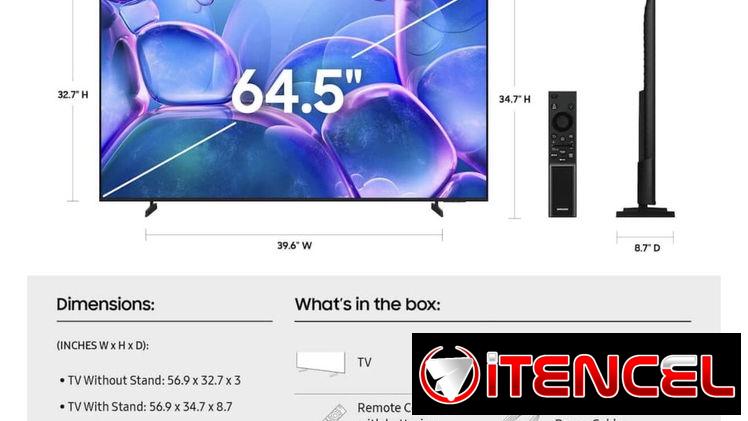 Samsung 65” Crystal UHD U7900FD  (Modelo 2025)