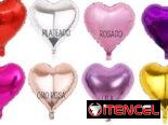Globos metálicos de corazón y estrellas 18 pulgadas Te amo / Te quiero