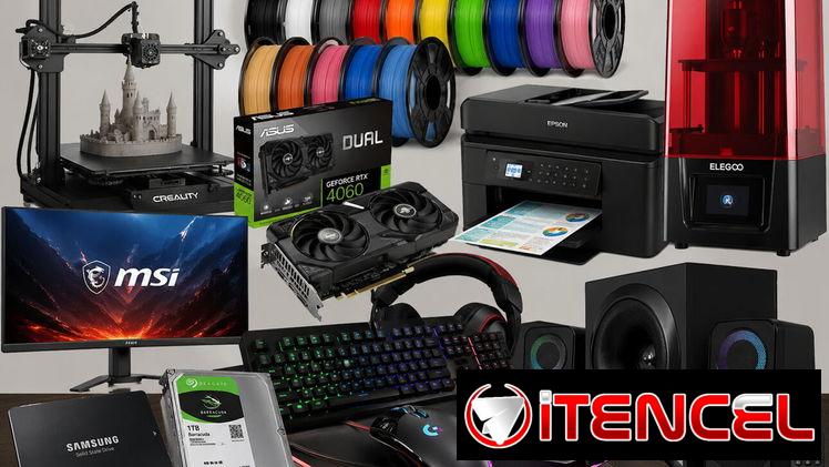 Impresoras, Impresoras 3d, filamentos, Mouse, teclados, discos duras, monitores, bocinas y mas