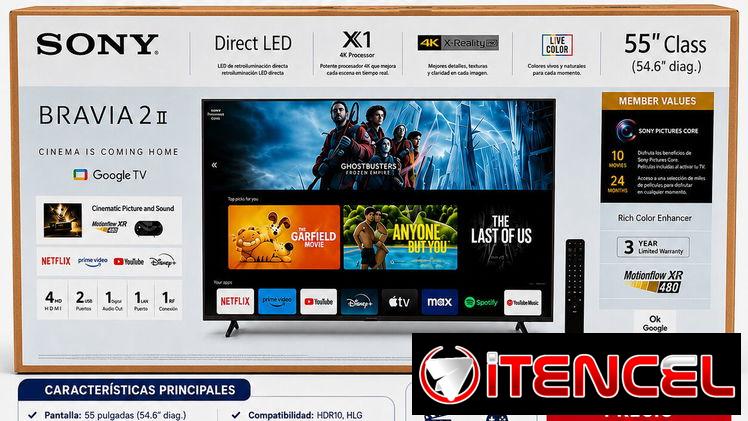Sony BRAVIA 2 II 55” (Modelo 2025) Smart TV Google TV