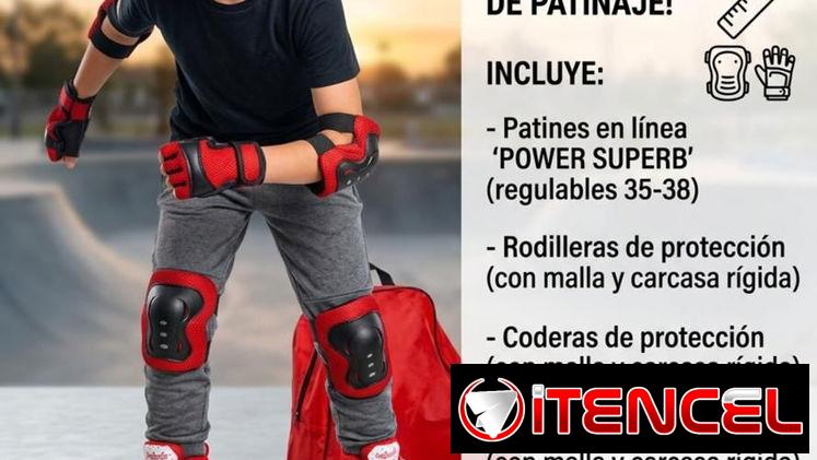 Patines con su equipo completo