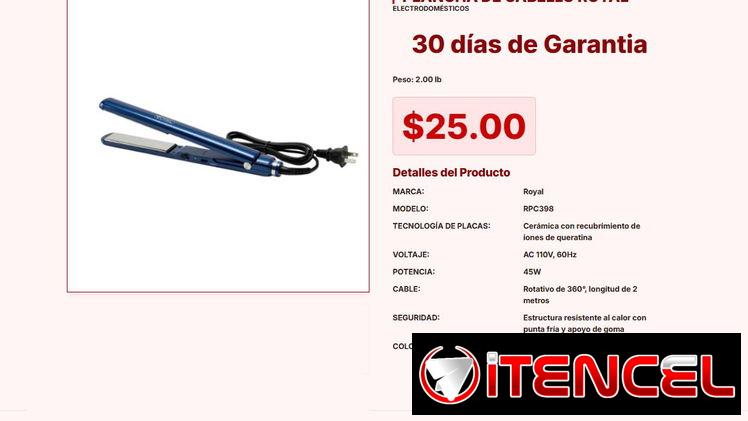 Plancha Royal Azul con Queratina: Resultados Profesionales Duraderos VPT#-0240