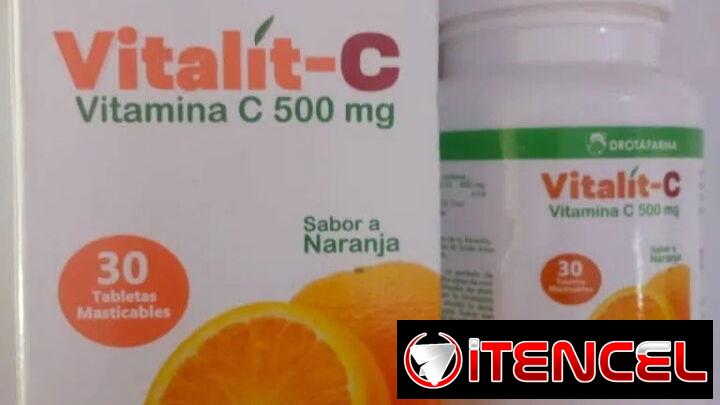 Venta de Vitamina C. Frasco de 30 tabletas de 500 mg en 2500 pesos