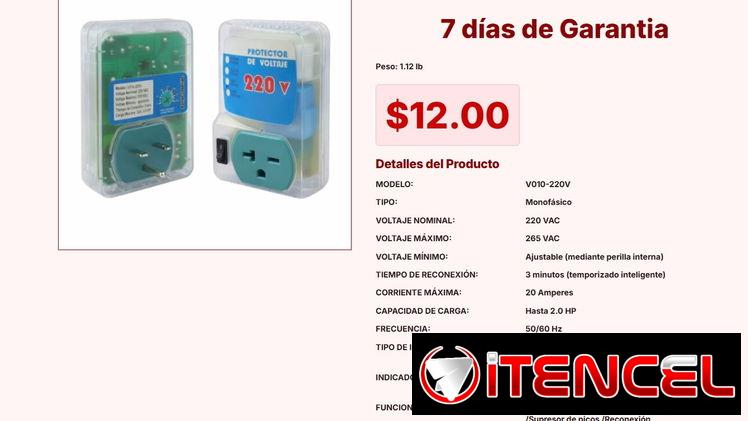 PROTECTOR DE VOLTAJE 220 V V010 VPT#-0257