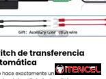Switch de transferencia automática.Evita picos, cortos o doble alimentación, que podrían dañar aparatos. Nuevo