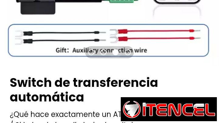 Switch de transferencia automática.Evita picos, cortos o doble alimentación, que podrían dañar aparatos. Nuevo