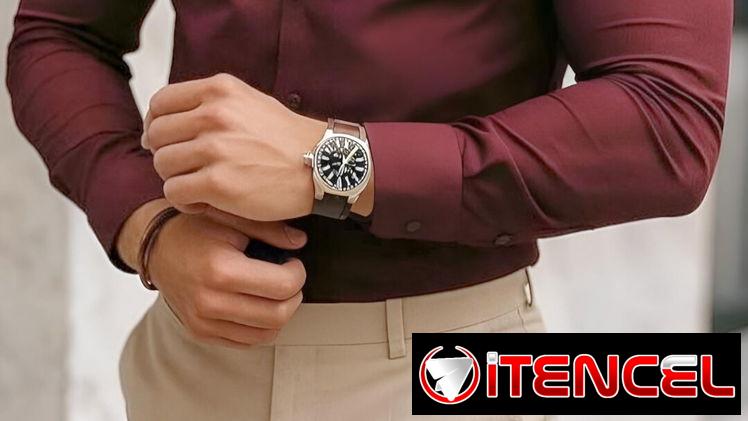 Ropa de Hombre. Camisa Rojo vino..Verde Aceituna. Azul Marino. Blanca.  Negra
