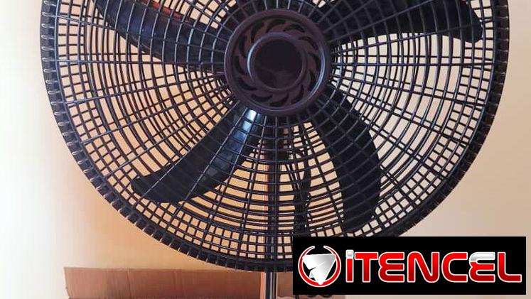🌪️Ventilador de Pie, 18″ pulgadas. Ciclón.   ⚙️Potencia motor : 60 W ◼️Color : Negro. Ventilador de Mesa 12 pulgadas