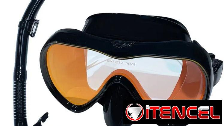 Set de buceo con máscara con cristal polarizado