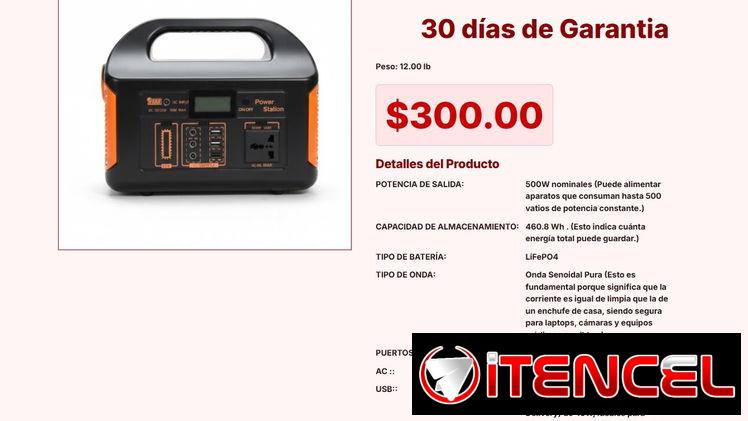 ESTACION DE ENERGIA 500W Eg010Li VPT#-0126
