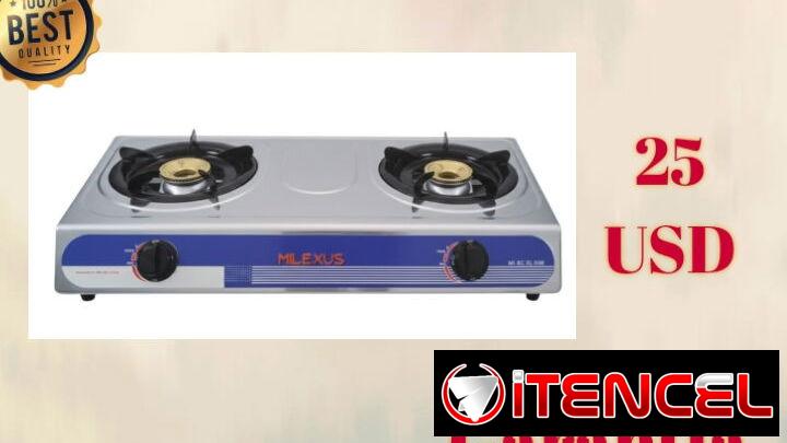 Cocina de gas 2Q: 25 USD y de 3Quemadores: 30 USD