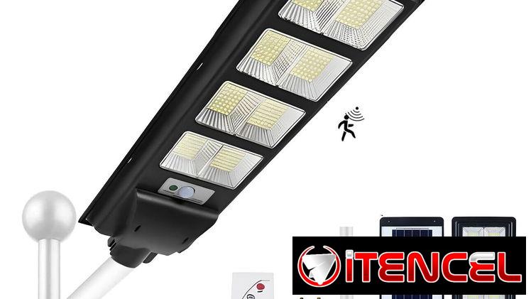 Lámpara de exterior con panel solar comunícate con Pedro