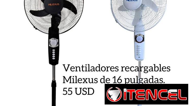 Ventiladores recargables de 16 pulgadas