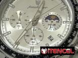 Reloj para hombre, con cronómetro, correa de cuero genuino, elegante
