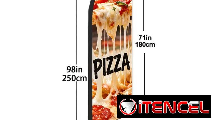 BANDEROLA indicativo de expendio de pizzas.