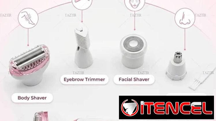 Kit de Afeitadora Eléctrica 4 en 1 para Mujeres y Recortadora de Bikini