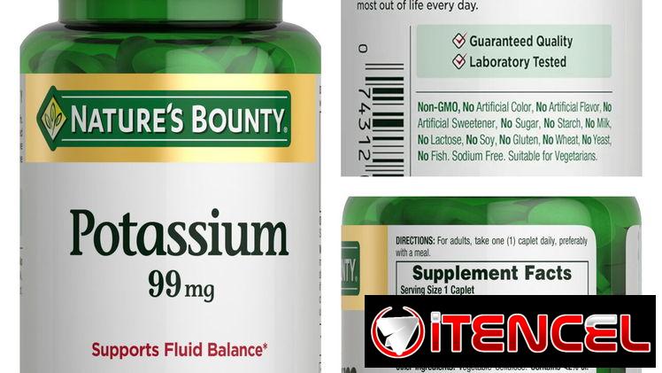 Potasio 99mg pomos de 100 tab sellados a estrenar por usted