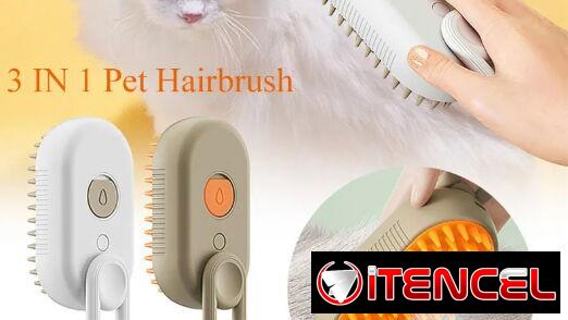 MASCOTAS🉐CEPILLOS DE VAPOR ELECTRICO PARA PERROS Y GATOS