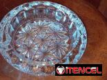 Cenicero de cristal Bohemia de alta calidad, apariencia clara y brillante. Traído de Francia/1983.