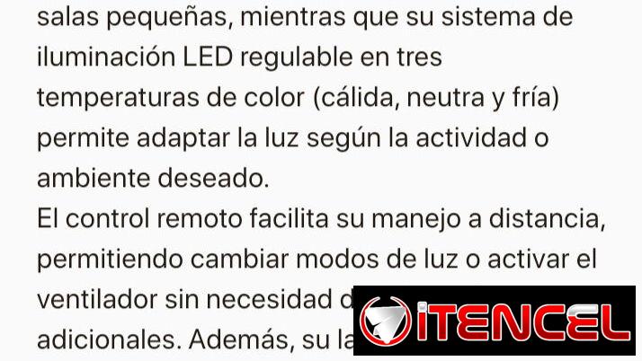 Lámpara led ventilador integrado