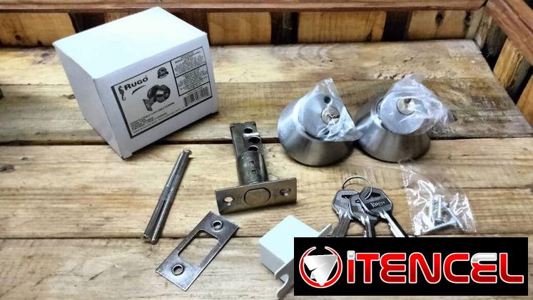 Cerradura doble o Yale  Llave doble cilindro. Acabado satinado