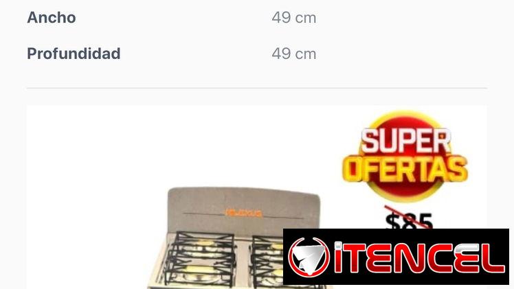 Cocina de gas con organizador