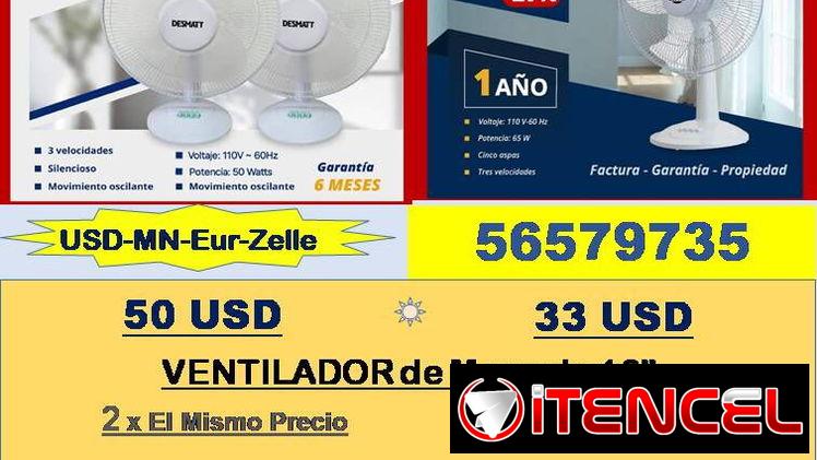 VENTILADORES de Mesa de 16″..tlf 56579735./(USD-MN-Eur-Zelle)/Recogida en Marianao…Garantía 6m/Tpte (Costo Adicional)