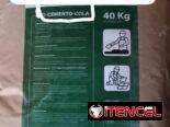 Cemento cola 20kg disponible de 3 etiquetas.,verde,azul y roja