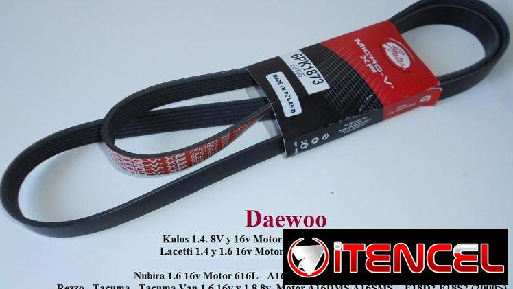 Vendo correa de alternador 6PK 1873 para modelos Skoda y Daewoo.
