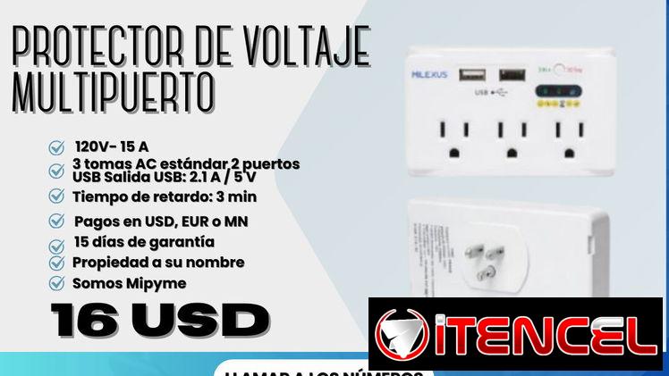 ⚡ PROTECTORES DE VOLTAJE MULTIPUERTO  ✅ 110 V 💲16 USD