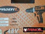 🔸Atornilladora – Taladro Percutor inalambrico + 2 Bateria 48V /2.0AH + Cargador. Hasta 2350rpm. Torque Max. 35 NM.