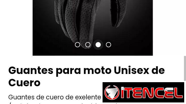 Guantes para moto Unisex de Cuero sintético. Nuevos