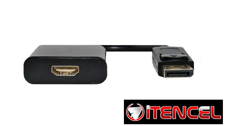 Adaptador Unno Tekno DisplayPort A HDMI 1080p Compatible Thunderbolt Plug & Play Para Monitores y TVs