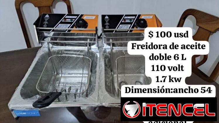 Freidora de aceite doble