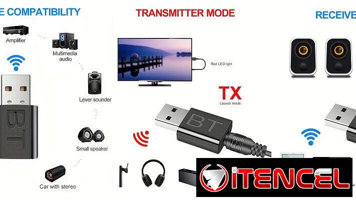 !Transmisor y Receptor Bluetooth 2 en 1 para carros! ¡Descubre el Futuro del Audio con Nuestro! tel:54018133