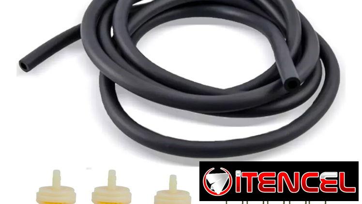3 Kit Juego De Filtro De Gasolina Con Mangueras Universal