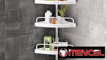 Estante esquinero de baño