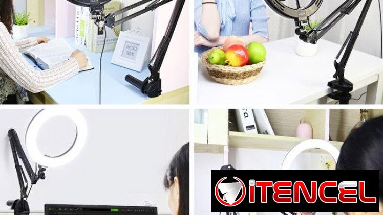 Brazo Articulado con soporte para celular y Aro de Luz led,  grabar videos, selfies precio $50 USD Transporte Adicional