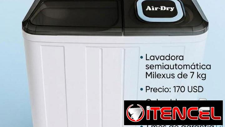 Lavadoras semiautomáticas Milexus de 7kg