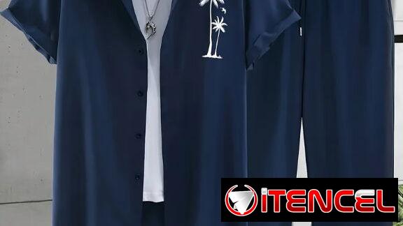 Conjuntos de camisa y pantalón (azul) talla XL